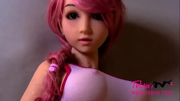 Klip besar Pink dyed with really nice pussy petite sex doll terbaik