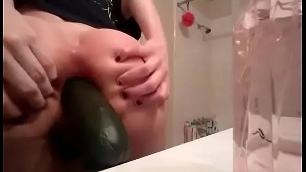 Big Young blonde gf fists herself and puts a cucumber in ass best Clips