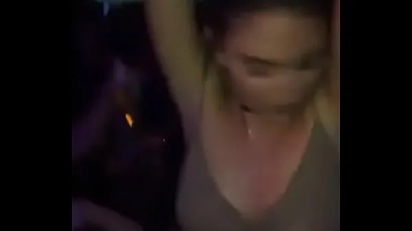 Girlfriend acting like a real whore in club, soaked and d. dancing