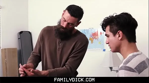 Big FamilyDick - StepDaddy teaches virgin stepson to suck and fuck best Clips