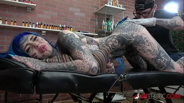 Big Busty Australian babe has her butthole tattooed after she fucks the tattoo artist best Clips