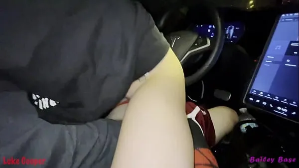 Big Sexy Teen Girl Rides Big Dick While Tesla Self Drives Crazy Hot best Clips